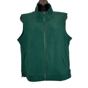 Soul Sky Green Velour Fleece Zip Vest - XL